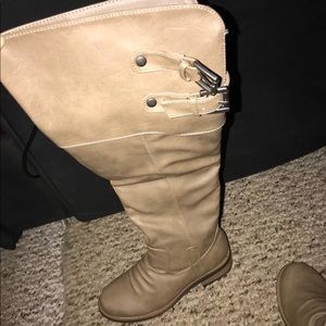 Tan Knee High Boots